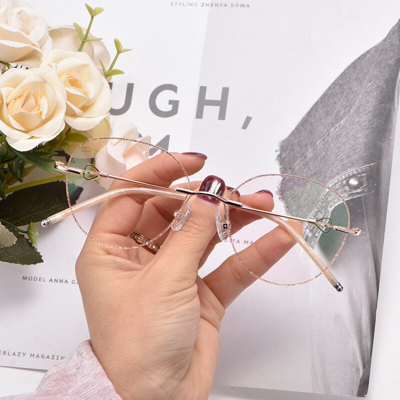 Yimaruili Women's Rimless Alloy Frame Eyeglasses H8170 Rimless Yimaruili Eyeglasses H8170