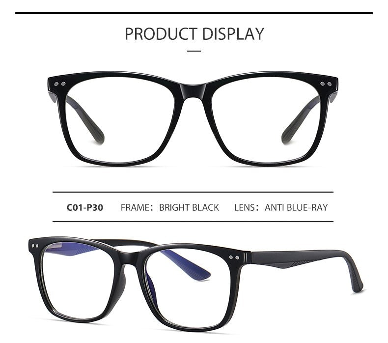 Hotochki Men's Full Rim Acetate Frame Anti Blue Light Lens Eyeglasses 2322 Full Rim Hotochki