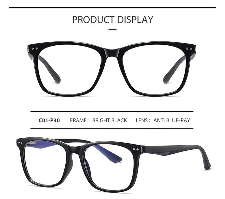 Hotochki Men's Full Rim Acetate Frame Anti Blue Light Lens Eyeglasses 2322 Full Rim Hotochki