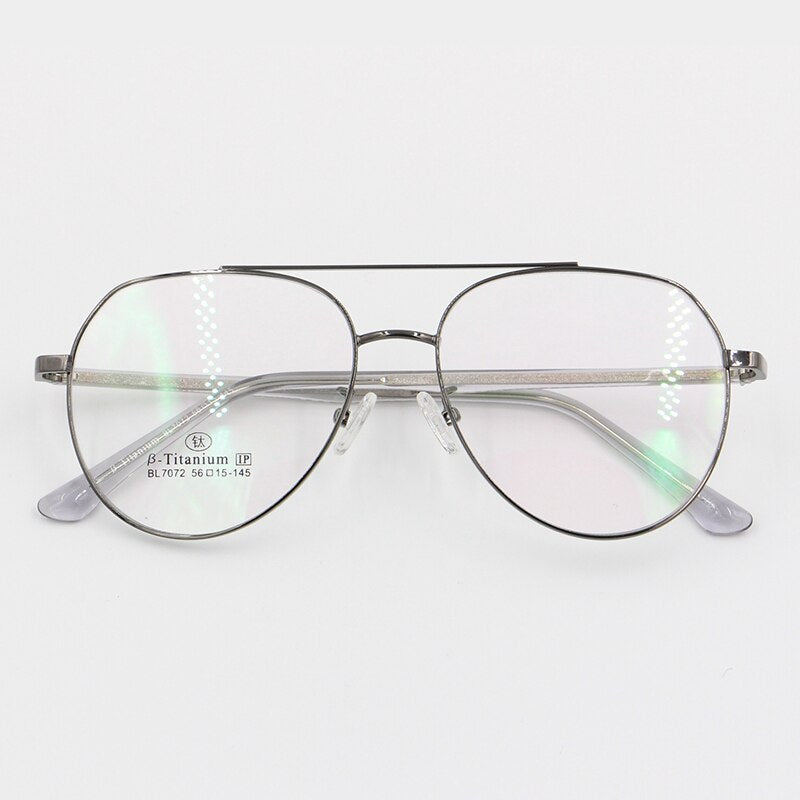 Unisex Full Rim Round Alloy Frame Eyeglasses Scbl7072 Full Rim Bclear gray  