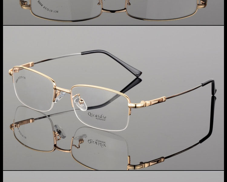 Bclear Men's Semi Rim Square Alloy Eyeglasses 2008 Semi Rim Bclear
