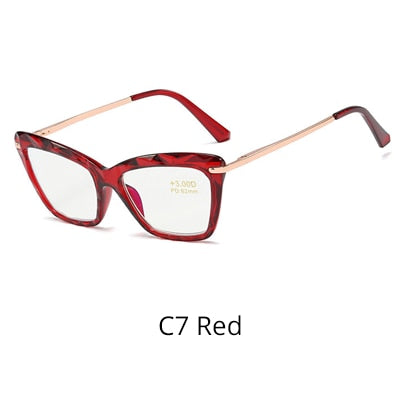 Ralferty Women's Full Rim Cat Eye Acetate Reading Glasses 7533 Reading Glasses Ralferty