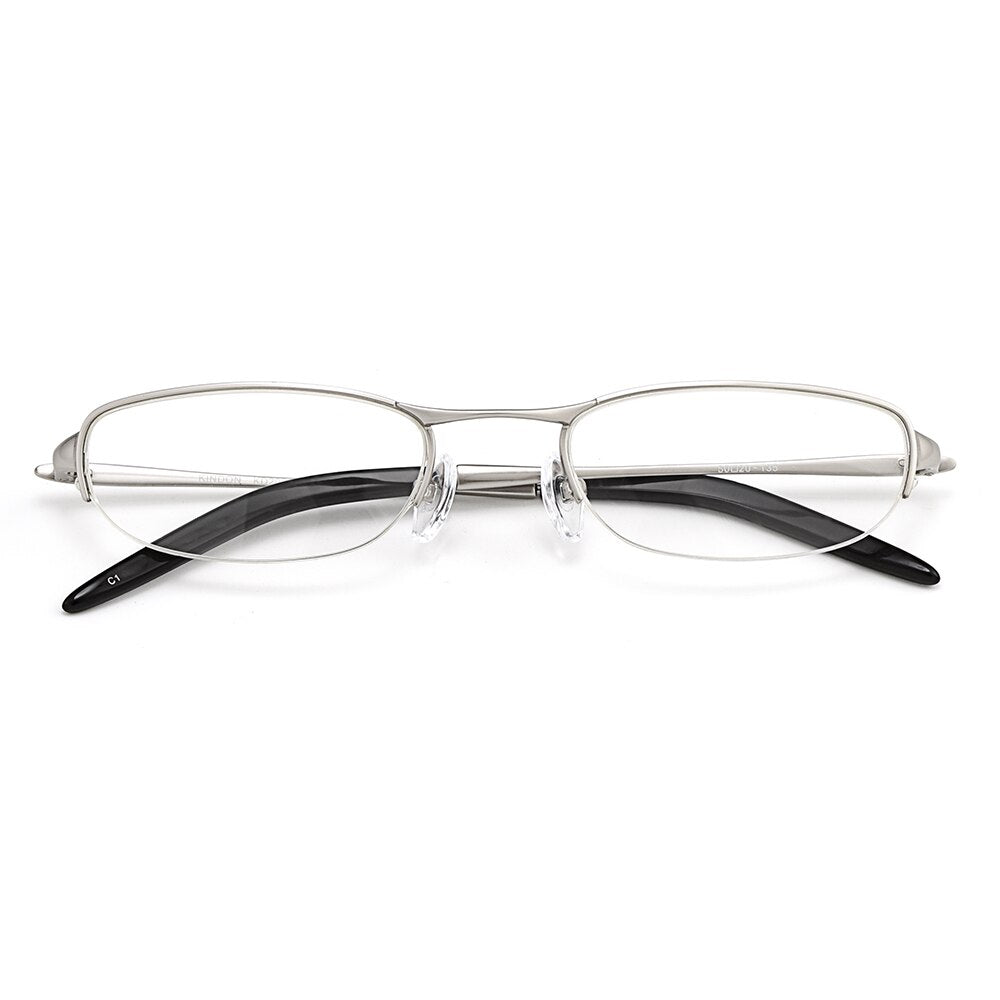 Gmei Women's Eyeglasses Rectangle Semi Rim Pure Titanium W2008 Full Rim Gmei Optical