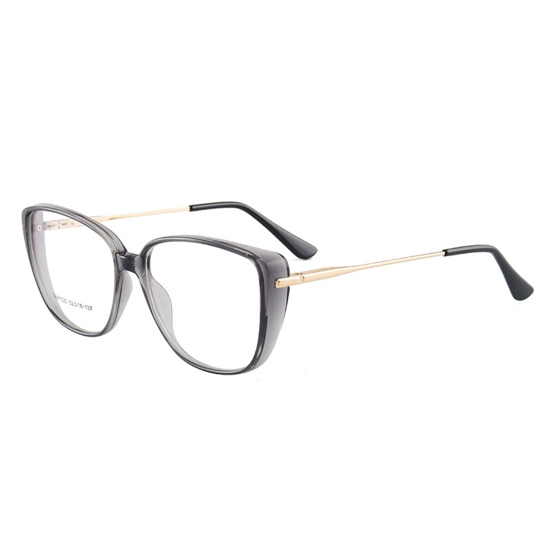 Hotony Women's Full Rim TR 90 Resin Cat Eye Frame Eyeglasses 7020 Full Rim Hotony gray