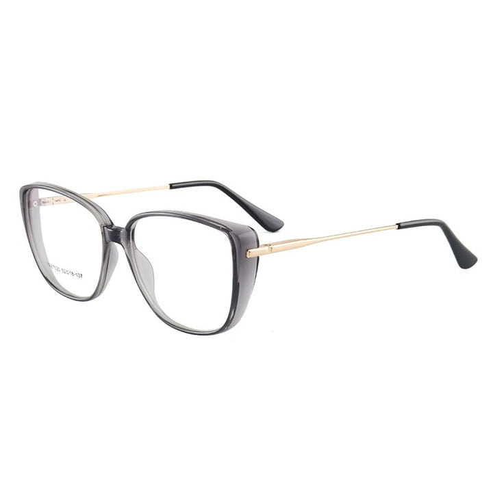 Hotony Women's Full Rim TR 90 Resin Cat Eye Frame Eyeglasses 7020 Full Rim Hotony gray
