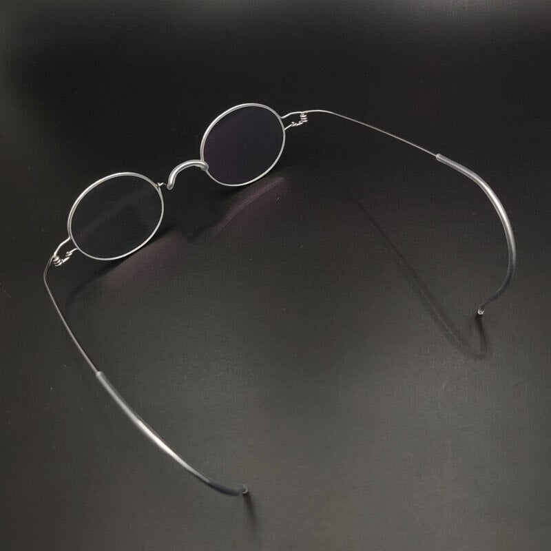 Yujo Unisex Full Rim Eyeglasses Oval Stainless Steel Y011 Full Rim Yujo