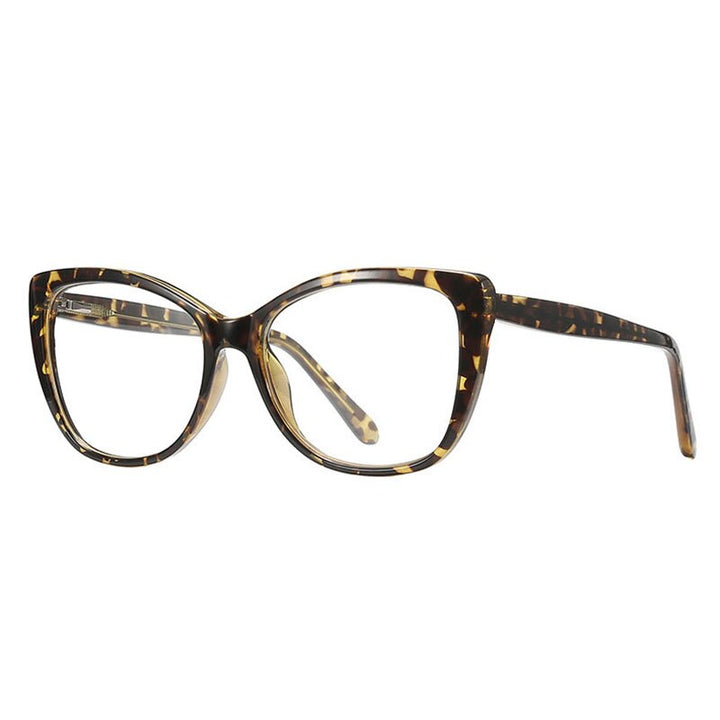 Hotochki Women's Full Rim PC Plastic Resin Frame Eyeglasses 2005 Full Rim Hotochki Leopard