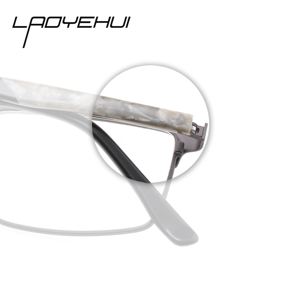 Laoyehui Men's Eyeglasses Square Alloy Reading Glasses 18407 Reading Glasses Laoyehui