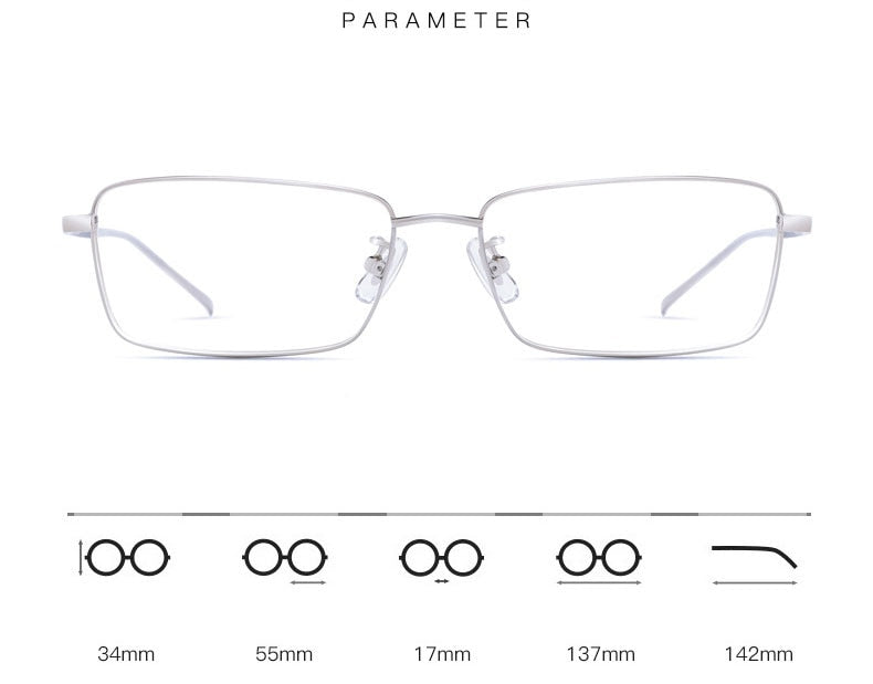Hotochki Unisex Full Rim Beta Titanium Electro Plated Frame Eyeglasses 10109 Full Rim Hotochki