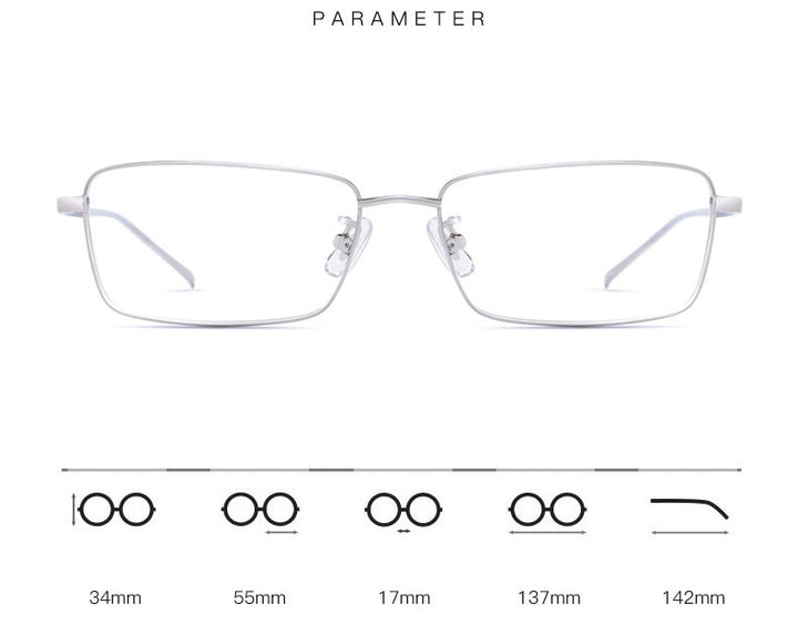 Hotochki Unisex Full Rim Beta Titanium Electro Plated Frame Eyeglasses 10109 Full Rim Hotochki