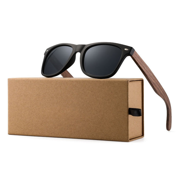 Yimaruili Men's Full Rim Wood Resin Frame HD Polarized Sunglasses 8004 Sunglasses Yimaruili Sunglasses