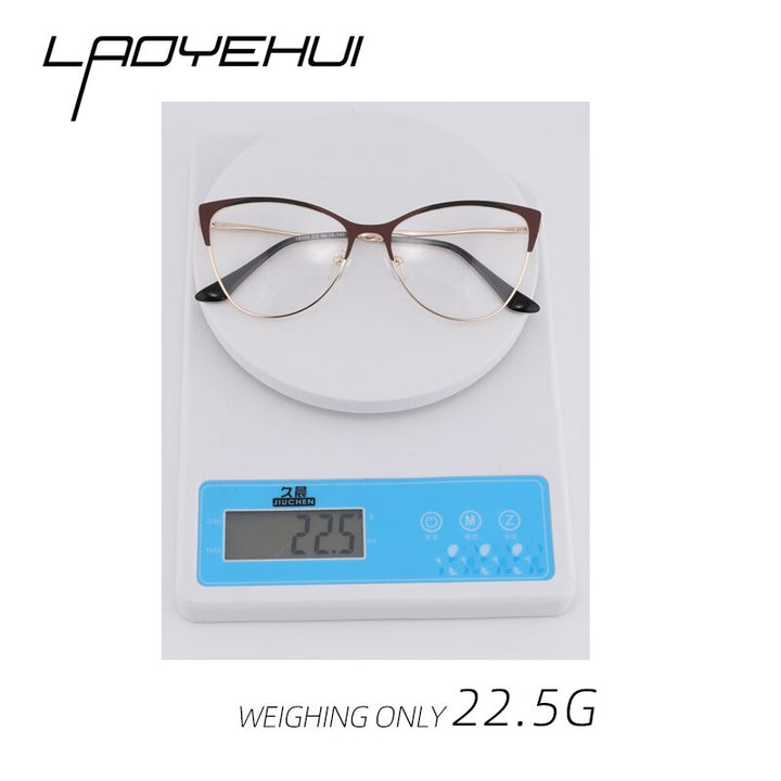 Laoyehui Women's Eyeglasses Cat Eye Alloy Frame 18026 Full Rim Laoyehui