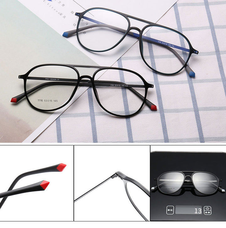 Reven Jate Unisex Full Rim Oval Acetate Eyeglasses 1116 Full Rim Reven Jate