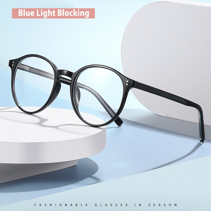 Handoer Unisex Full Rim Round Tr 90 Eyeglasses 210 Full Rim Handoer
