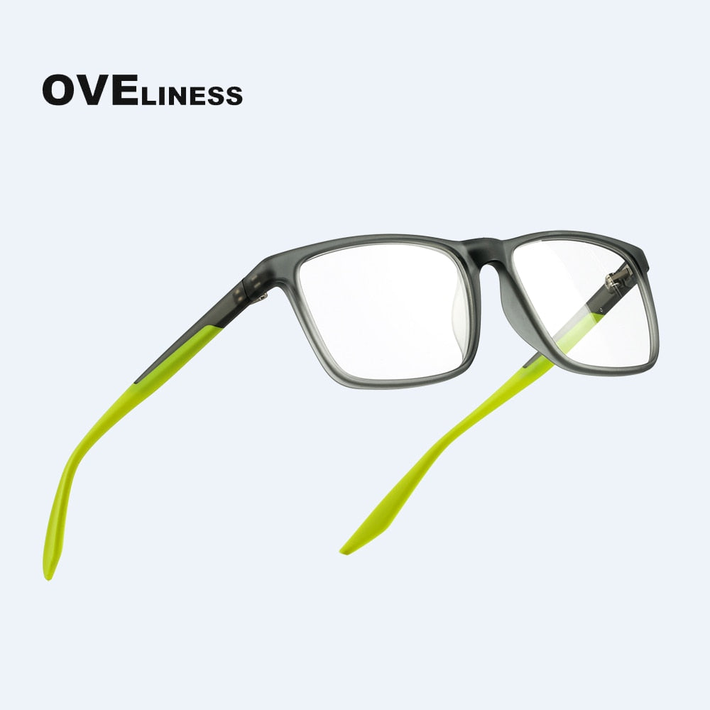 Oveliness Unisex Full Rim Square Tr 90 Titanium Eyeglasses Ol71p32 Full Rim Oveliness