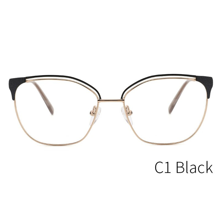 Kansept Women's Full Rim Cat Eye Stainless Steel Frame Eyeglasses Mg3532 Full Rim Kansept