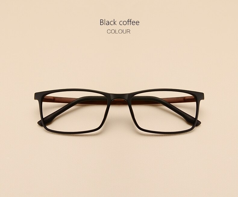 Yimaruili Unisex Full Rim Imitation Wood Grain Resin Frame Eyeglasses 98056 Full Rim Yimaruili Eyeglasses