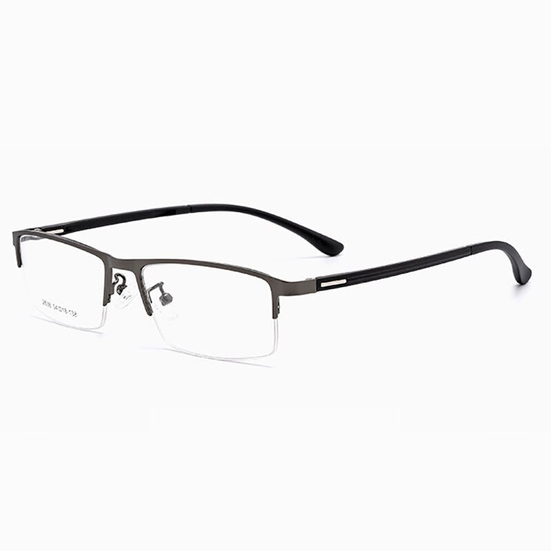 Hotochki Men's Semi Rim TR-90 Resin Alloy Frame Eyeglasses Semi Rim Hotochki