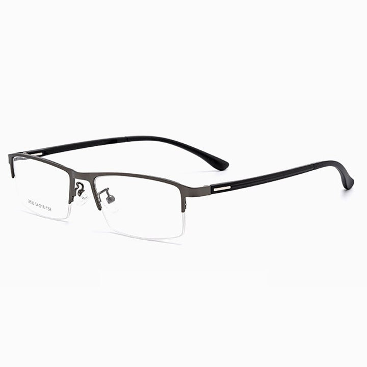 Hotochki Men's Semi Rim TR-90 Resin Alloy Frame Eyeglasses Semi Rim Hotochki