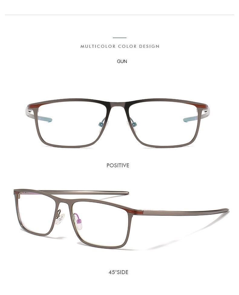 Hotochki Unisex Full Rim Nickel Alloy PC Plastic Resin Frame Eyeglasses 5138 Full Rim Hotochki
