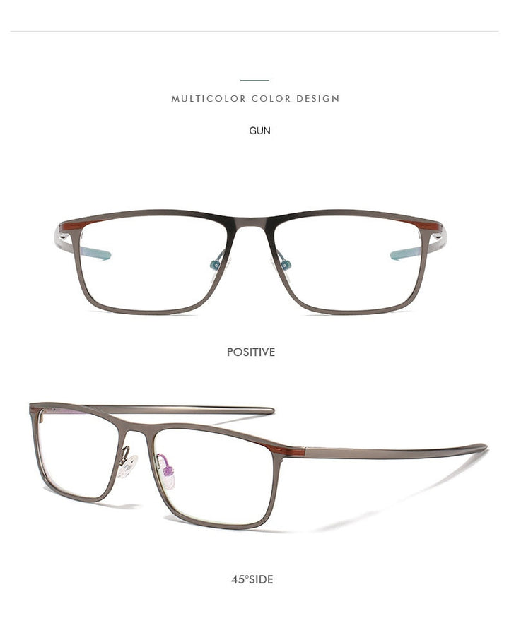 Hotochki Unisex Full Rim Nickel Alloy PC Plastic Resin Frame Eyeglasses 5138 Full Rim Hotochki