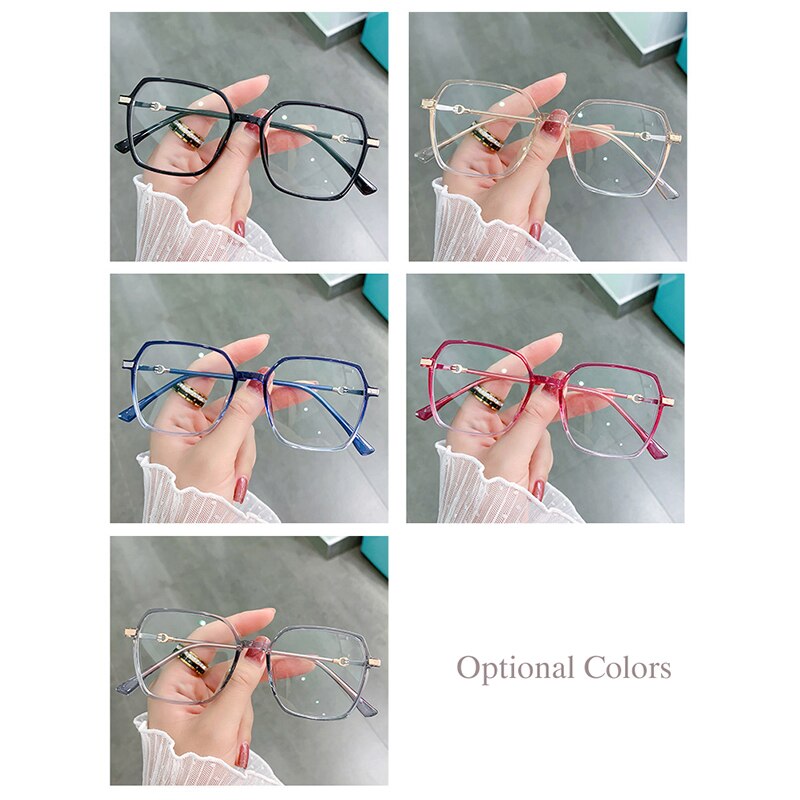 Hotony Women's Full Rim TR 90 Resin Square Frame Eyeglasses Lk303 Full Rim Hotony