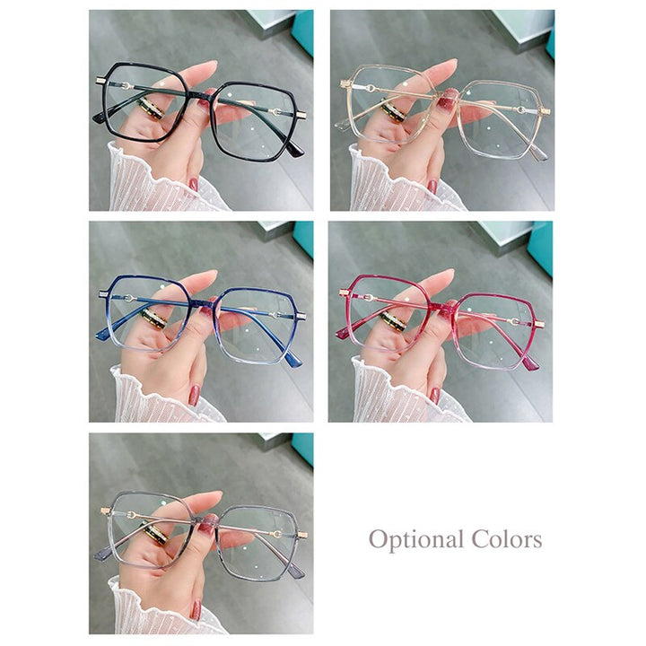 Hotony Women's Full Rim TR 90 Resin Square Frame Eyeglasses Lk303 Full Rim Hotony