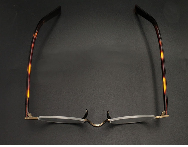 Yujo Unisex Semi Rim Square Titanium Eyeglasses Y024 Semi Rim Yujo
