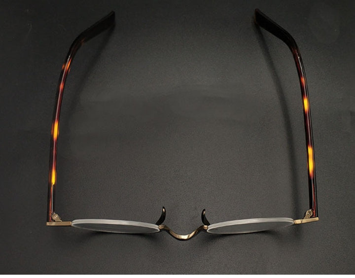 Yujo Unisex Semi Rim Square Titanium Eyeglasses Y024 Semi Rim Yujo