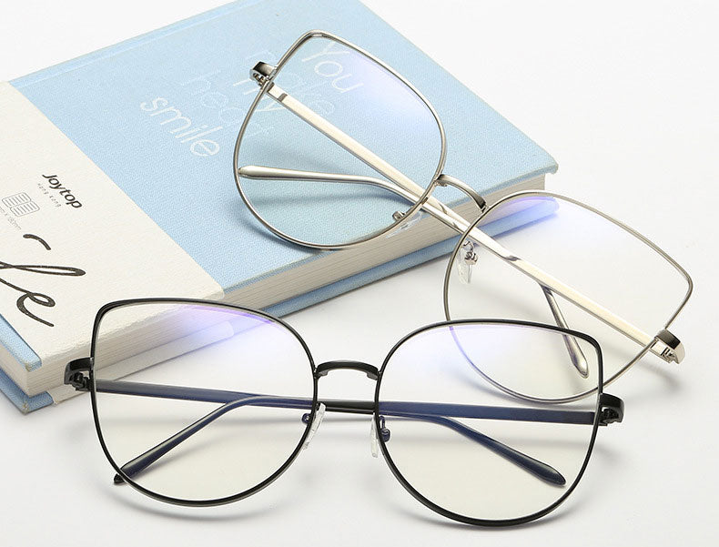 Hotony Women's Full Rim Alloy Cat Eye Frame Eyeglasses 3449 Full Rim Hotony