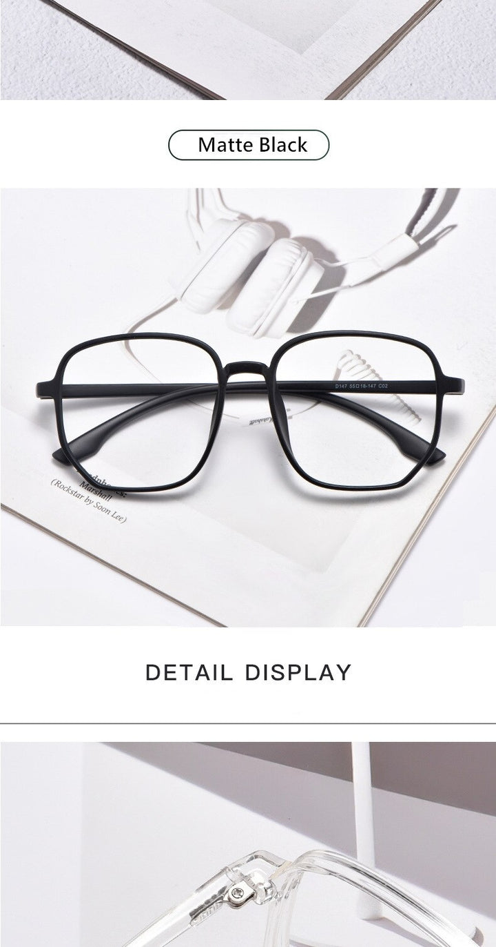 Yimaruili Unisex Full Rim Acetate Polygon Frame Eyeglasses D147 Full Rim Yimaruili Eyeglasses