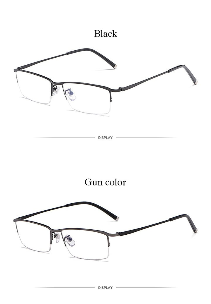 Hotochki Men's Semi Rim Alloy Frame Eyeglasses Z17003 Semi Rim Hotochki