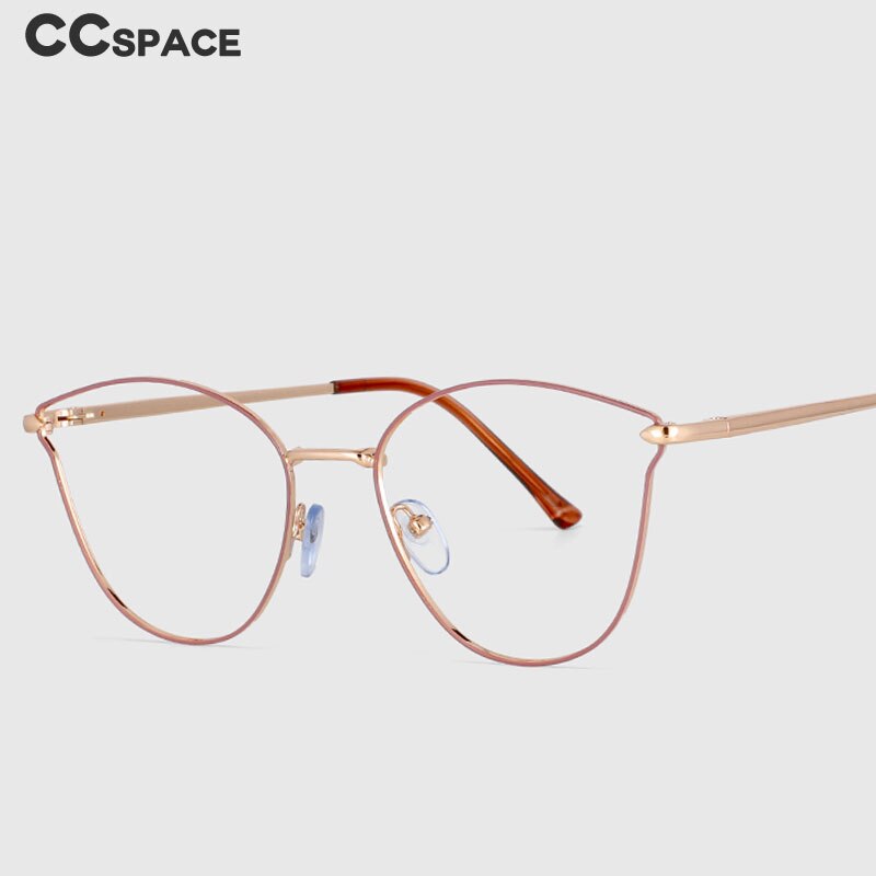 CCspace Unisex Full Rim Square Cat Eye Alloy Frame Eyeglasses 53945 Full Rim CCspace