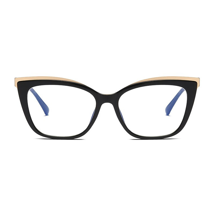 Hotochki Women's Full Rim Cat Eye Alloy Acetate Frame Eyeglasses 2049 Full Rim Hotochki