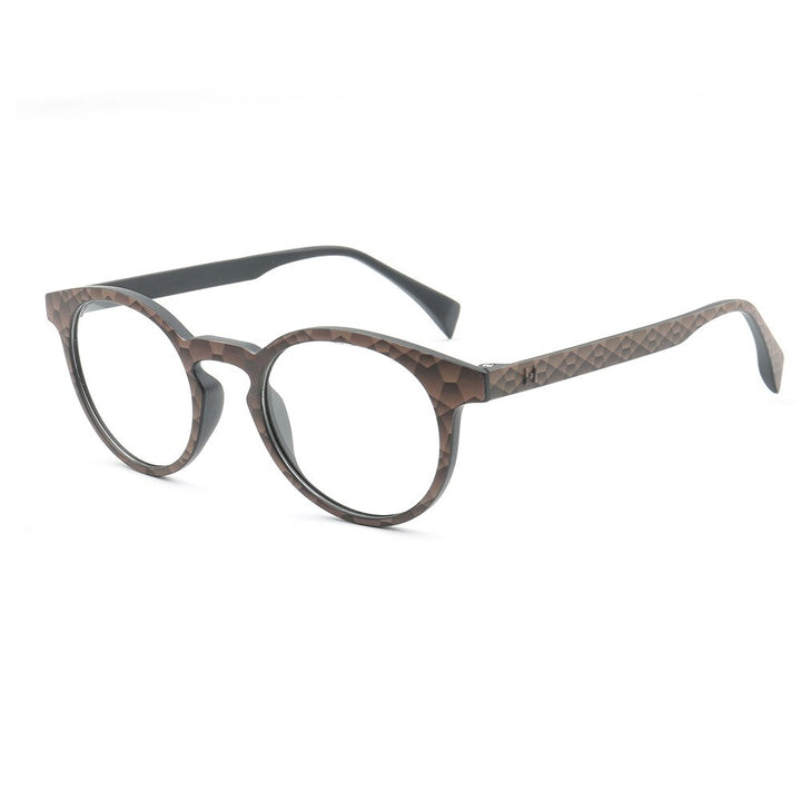 CCspace Unisex Full Rim Round Tr 90 Titanium Frame Eyeglasses 49983 Full Rim CCspace C6