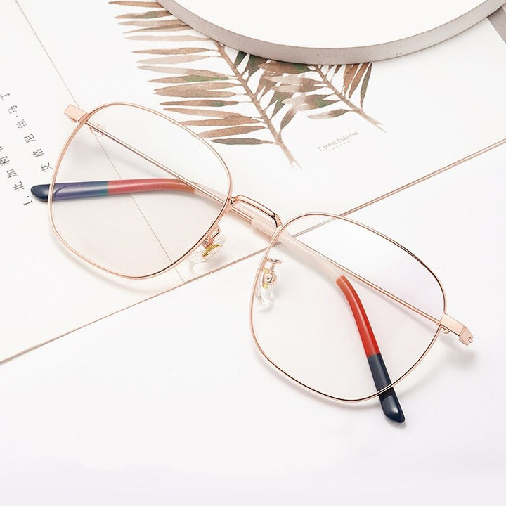 Yimaruili Unisex Full Rim Titanium Frame Eyeglasses 7525 Full Rim Yimaruili Eyeglasses