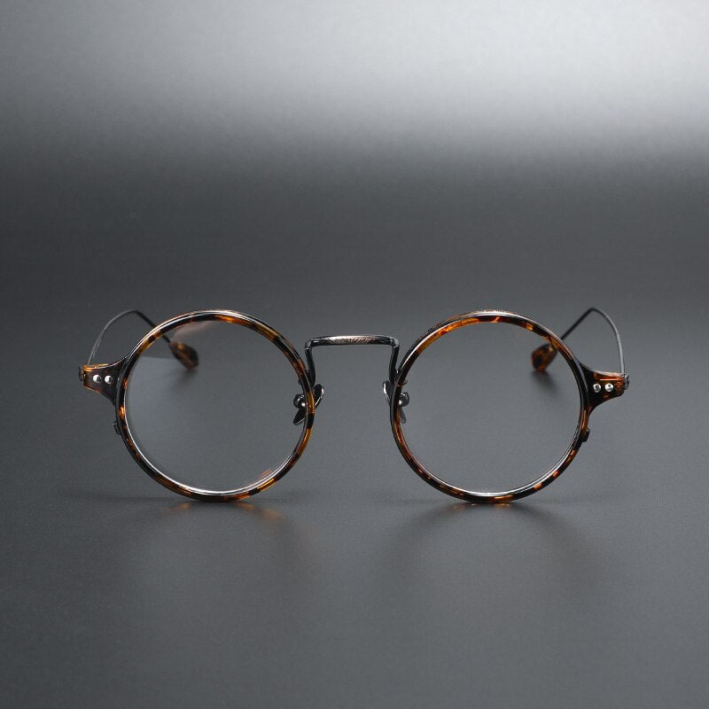 Cubojue Unisex Full Rim Round Acetate Alloy Myopia Reading Glasses M Reading Glasses Cubojue