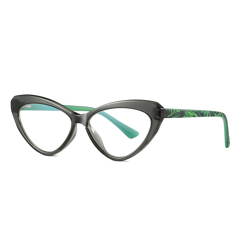CCspace Unisex Full Rim Cat Eye Tr 90 Titanium Frame Eyeglasses 47532 Full Rim CCspace C5