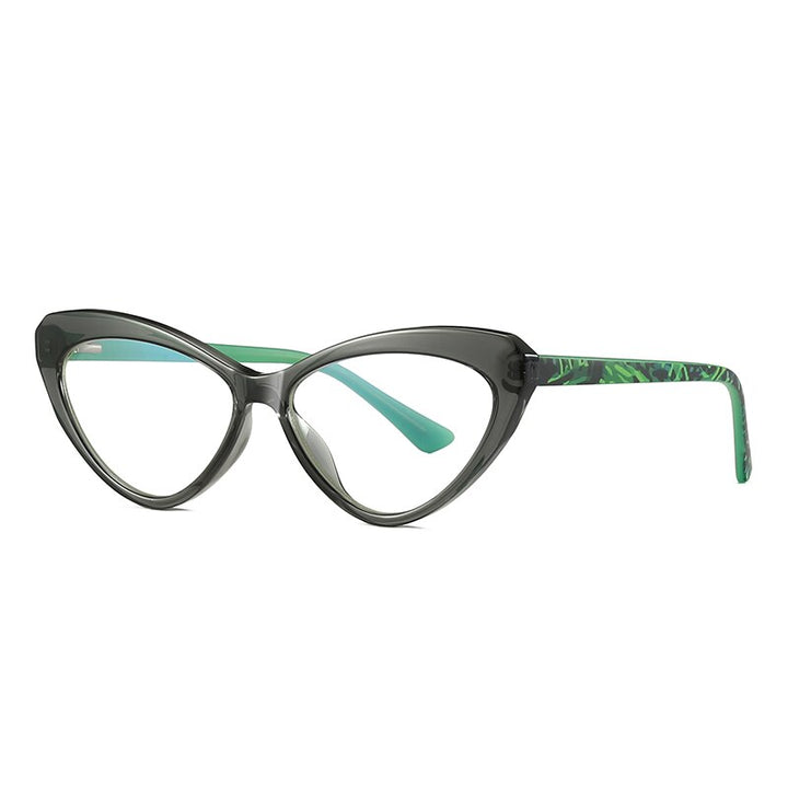 CCspace Unisex Full Rim Cat Eye Tr 90 Titanium Frame Eyeglasses 47532 Full Rim CCspace C5