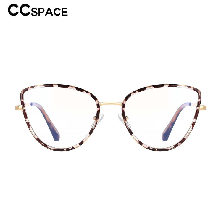 CCspace Women's Full Rim Cat Eyel Tr 90 Titanium Frame Eyeglasses 53369 Full Rim CCspace