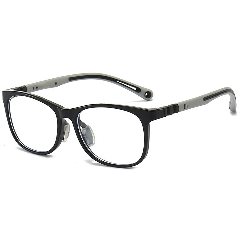 Oveliness Unisex Children's Full Rim Square Tr 90 Silicone Titanium Eyeglasses Trd105 Full Rim Oveliness