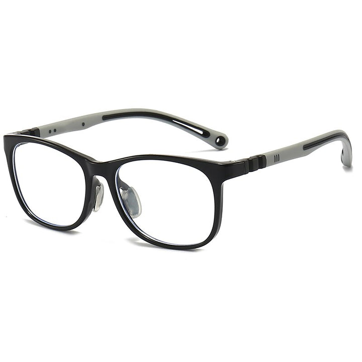Oveliness Unisex Children's Full Rim Square Tr 90 Silicone Titanium Eyeglasses Trd105 Full Rim Oveliness