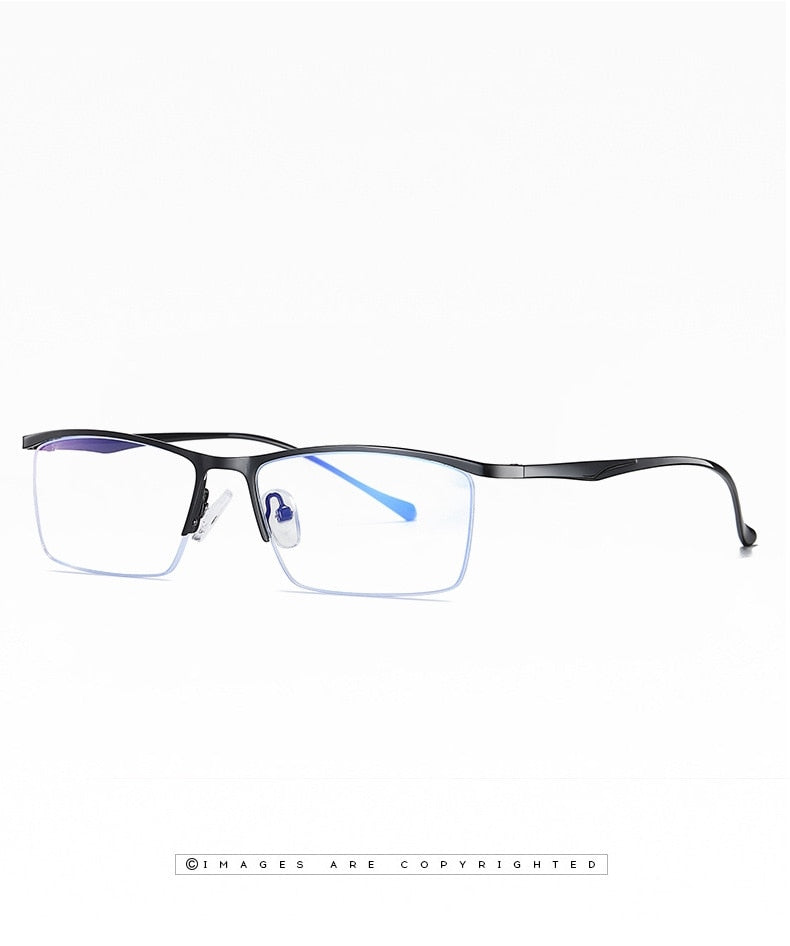 Yimaruili Men's Semi Rim Alloy Frame Eyeglasses 5910 Semi Rim Yimaruili Eyeglasses