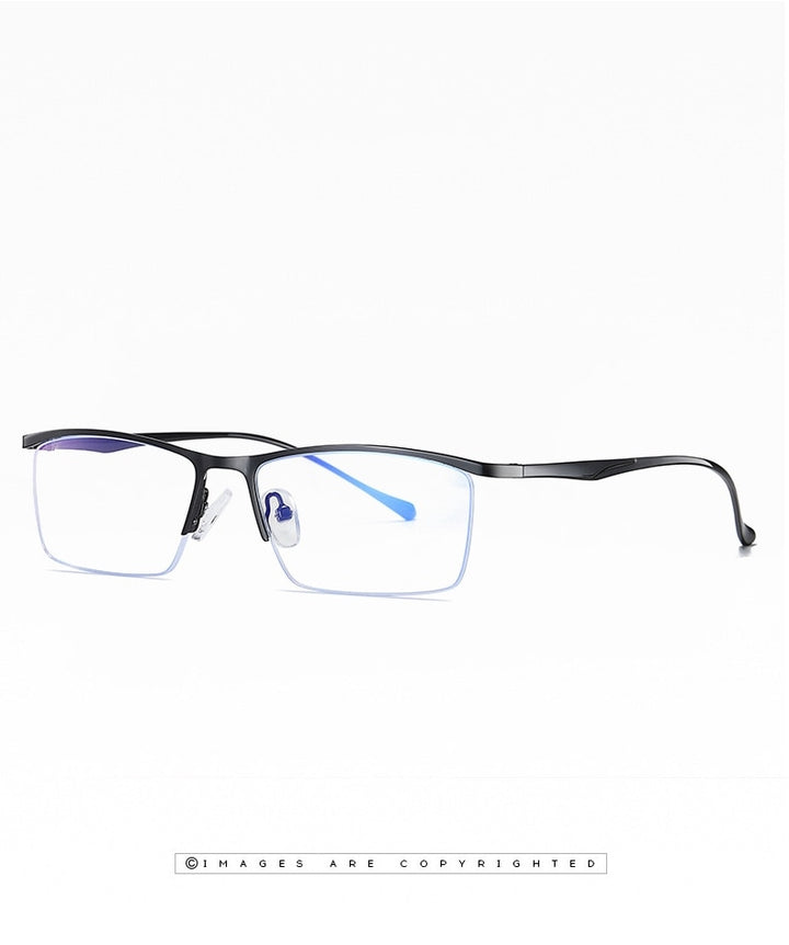 Yimaruili Men's Semi Rim Alloy Frame Eyeglasses 5910 Semi Rim Yimaruili Eyeglasses