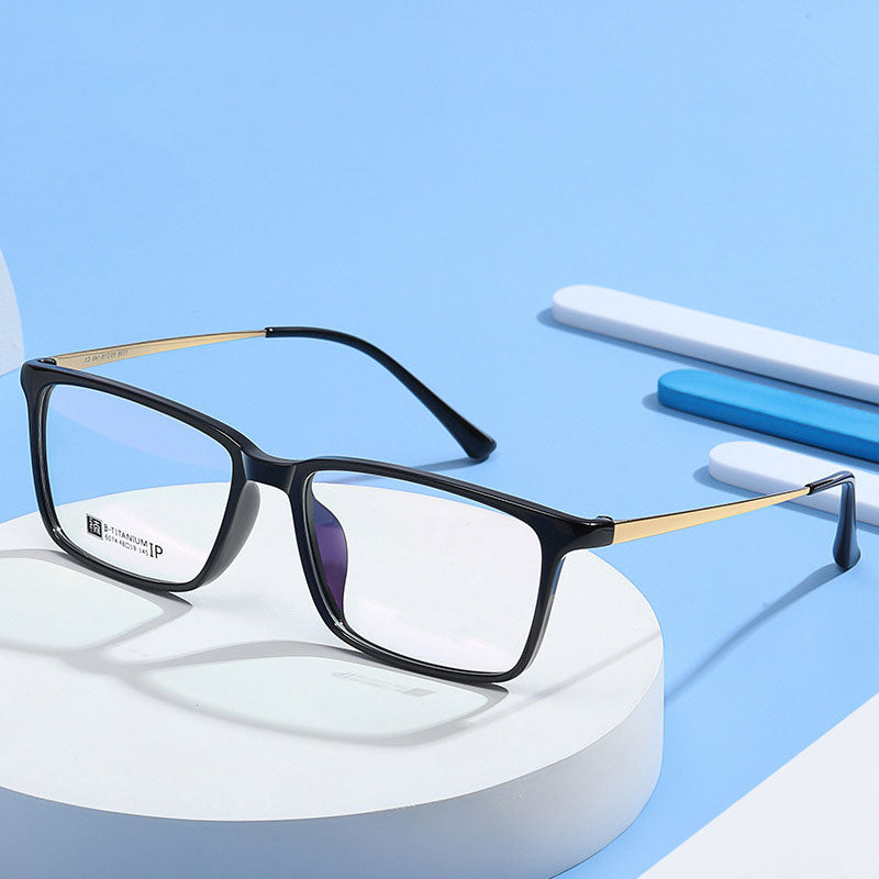 Hotochki Men's Full Rim Beta Titanium Frame Rectangular Eyeglasses 7036 Full Rim Hotochki