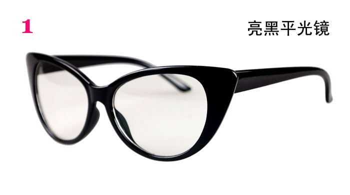 CCspace Unisex Full Rim Cat Eye Tr 90 Titanium Frame Eyeglasses 49197 Full Rim CCspace C1 BLACK