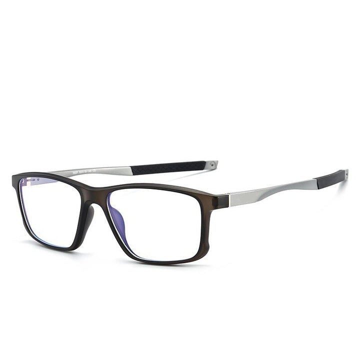 CCspace Unisex Full Rim Square Tr 90 Titanium Sport Eyeglasses 47547 Full Rim CCspace 06