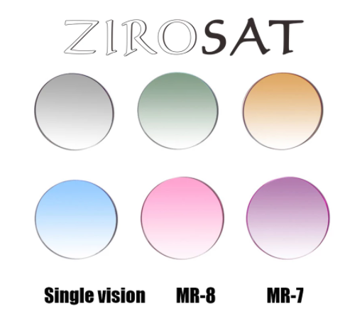 ZIROSAT MR-8 MR-7 Progressive Multifocal 1.67 Index Lenses Color Solid Grey Tint Lenses Zirosat Lenses