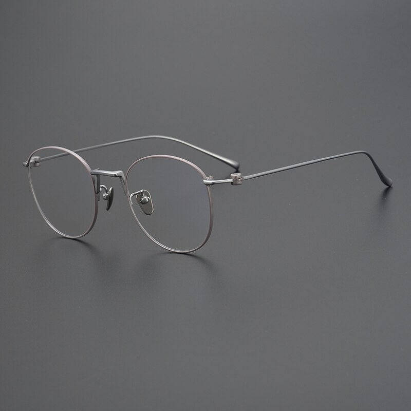 Gatenac Unisex Full Rim Round Square Titanium Eyeglasses Gxyj917 Full Rim Gatenac Cherry Blossoms