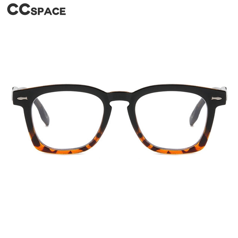 CCspace Unisex Full Rim Square Acetate Eyeglasses 55547 Full Rim CCspace